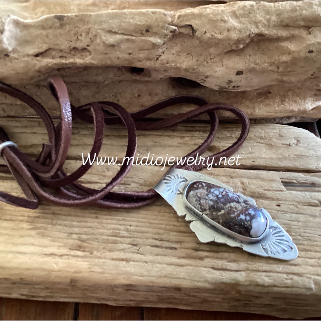 Sterling Silver And Wildhorse Pendant Necklace